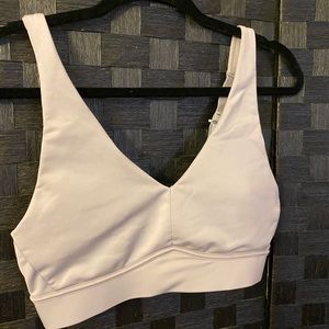 Fabletics light grey sports bra